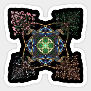 Four Seasons Mandala Sticker